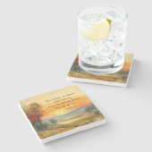 1ヨハネ3:16イエスは私たちの聖書のために彼の命を置いた ストーンコースター (横)