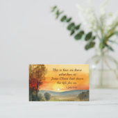 1ヨハネ3:16イエスは私たちの聖書のために彼の命を置いた 名刺 (スタンド正面)