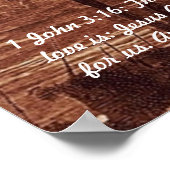 1ヨハネ3:16十字架上のイエス・キリスト ポスター (角)