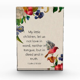 1ヨハネ3:18 KJV フォトブロック