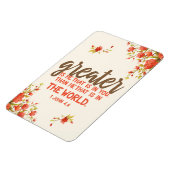 1ヨハネ4素晴らし:4は汝の聖なる書物、 経典 マグネット (左側)