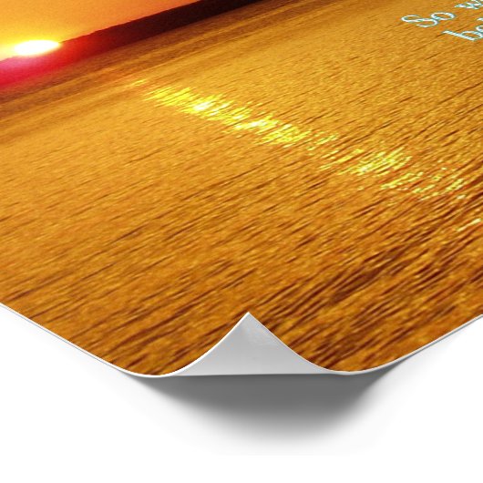 1ヨハネ4:16夕日 ポスター (角)