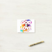 1ヨハネ4:16神は愛であり、愛する者は誰でも愛する ポストイット (デスク上)