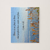 1ヨハネ4:18愛には恐れはないが、完璧である ジグソーパズル (縦)