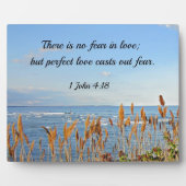 1ヨハネ4:18愛には恐れはないが、完璧である フォトプラーク (正面)