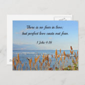 1ヨハネ4:18愛には恐れはないが、完璧である ポストカード (正面/裏面)