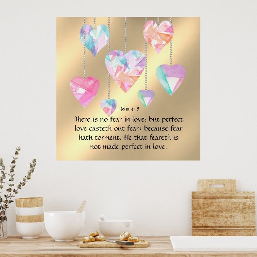 1ヨハネ4:18 ポスター (キッチン)
