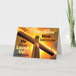 1ヨハネ4:19わたしたちは彼を愛する シーズンカード