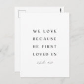 1ヨハネ4:19わたしたちは愛する。彼がわたしたちを最初に愛したからである。 ポストカード (正面/裏面)