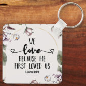 1ヨハネ4:19わたしたちは、神がわたしたちを初めて愛されたからこそ愛する キーホルダー (裏面)