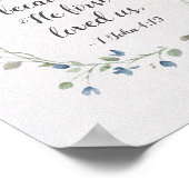 1ヨハネ4:19わたしたちは、神がわたしたちを初めて愛されたからこそ愛する ポスター (角)