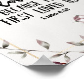 1ヨハネ4:19わたしたちは、神がわたしたちを初めて愛されたからこそ愛する ポスター (角)