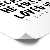 1ヨハネ4:19わたしたちは、神がわたしたちを初めて愛されたからこそ愛する ポスター (角)