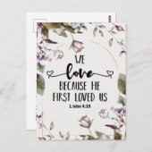 1ヨハネ4:19わたしたちは、神がわたしたちを初めて愛されたからこそ愛する ポストカード (正面/裏面)