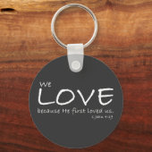 1ヨハネ4:19キーチェーン キーホルダー (正面)