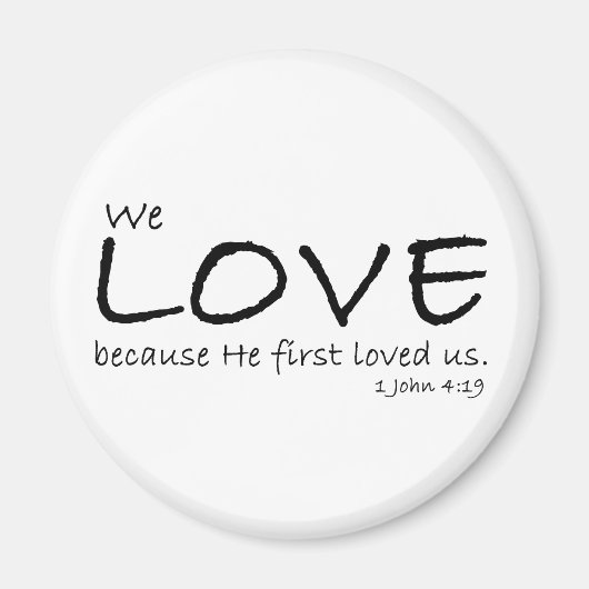 1ヨハネ4:19磁石 マグネット (正面)