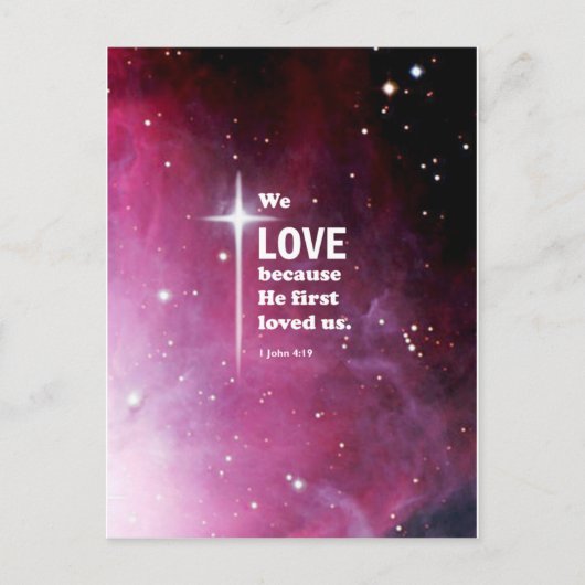 1ヨハネ4:19 ポストカード (正面)