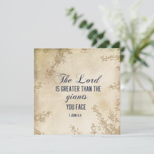 1ヨハネ4 4あなたがたの中にいる者はバイブル素晴らしカードである (スタンド正面)