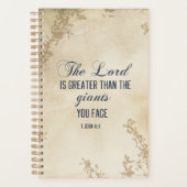 1ヨハネ4 4あなたがたの中にいる者は聖書素晴らしの節である プランナー手帳 (正面)