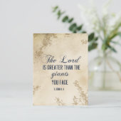 1ヨハネ4 4あなたがたの中にいる者は聖書素晴らしの節である ポストカード (スタンド正面)