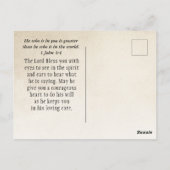 1ヨハネ4 4あなたがたの中にいる者は聖書素晴らしの節である ポストカード (裏面)