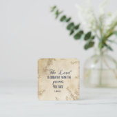 1ヨハネ4 4主は素晴らし感動的引用文 スクエア名刺 (スタンド正面)