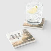 1ヨハネ4:4素晴らしは、あなたがたの内にある者である ストーンコースター (横)