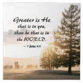 1ヨハネ4:4素晴らしは、あなたがたの内にある者である タイル (正面)