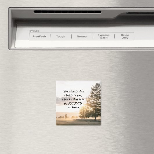 1ヨハネ4:4素晴らしは、あなたがたの内にある者である マグネット (インサイチュ (食洗機))