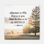 1ヨハネ4:4素晴らしは、あなたがたの内にある者である マグネット (正面)