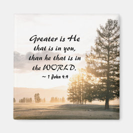 1ヨハネ4:4素晴らしは、あなたがたの内にある者である マグネット