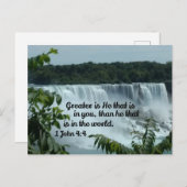 1ヨハネ4:4素晴らしは、あなたがたの内にある者 シーズンポストカード (正面/裏面)