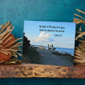 1ヨハネ4:4 フォトプラーク (側面)