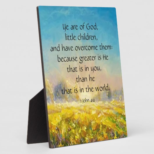 1ヨハネ4:4 フォトプラーク (側面)