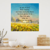 1ヨハネ4:4 ポスター (キッチン)