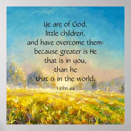 1ヨハネ4:4 ポスター (正面)