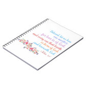 1ヨハネ4:7聖書の聖句レインボー文字 ノートブック (左側)