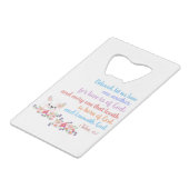 1ヨハネ4:7聖書の聖句 クレジットカード栓抜き (裏面アングル)