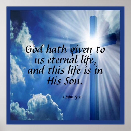 1ヨハネ5:11 ポスター (正面)