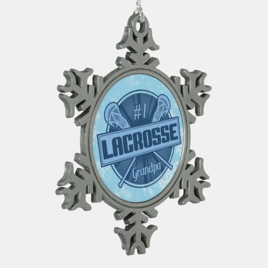 #1ラクロスグランドパクリスマスツリーオーナメント スノーフレークピューターオーナメント (左)