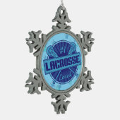 #1ラクロスコーチクリスマスツリーオーナメント スノーフレークピューターオーナメント (左)