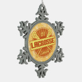 #1ラクロスコーチクリスマスツリー装飾 スノーフレークピューターオーナメント (左)