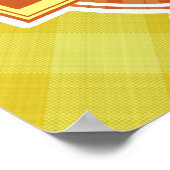 #1ラクロスコーチ（オレンジ）ポスタープリント ポスター (角)