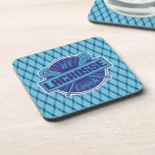 #1ラクロスコーチ（青）コルクコースター コースター (左側)