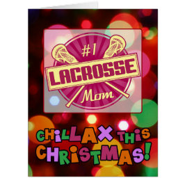 #1ラクロスママのクリスマスカード、カスタマイズ可能