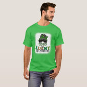 1ラッキーバスモニター漂白乱雑Bun St Patric Tシャツ (正面フル)