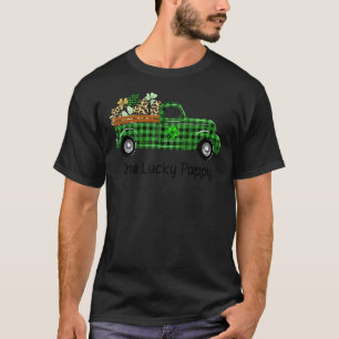 1ラッキーパピーグリーンプラッドトラックシャムロックサンパット Tシャツ