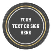 1リングの金ゴールド及び1リングの銀 + あなたの アイスホッケーパック (正面)