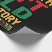 1ヶ月の歴史を保持できない黒いプライドアフリカ ラッピングペーパー (角)