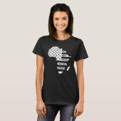 1ヶ月は我々の歴史を保持できないアフリカ地図アメリカ Tシャツ (正面フル)